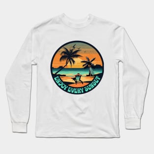 Vintage Enjoy Every Sunset Long Sleeve T-Shirt